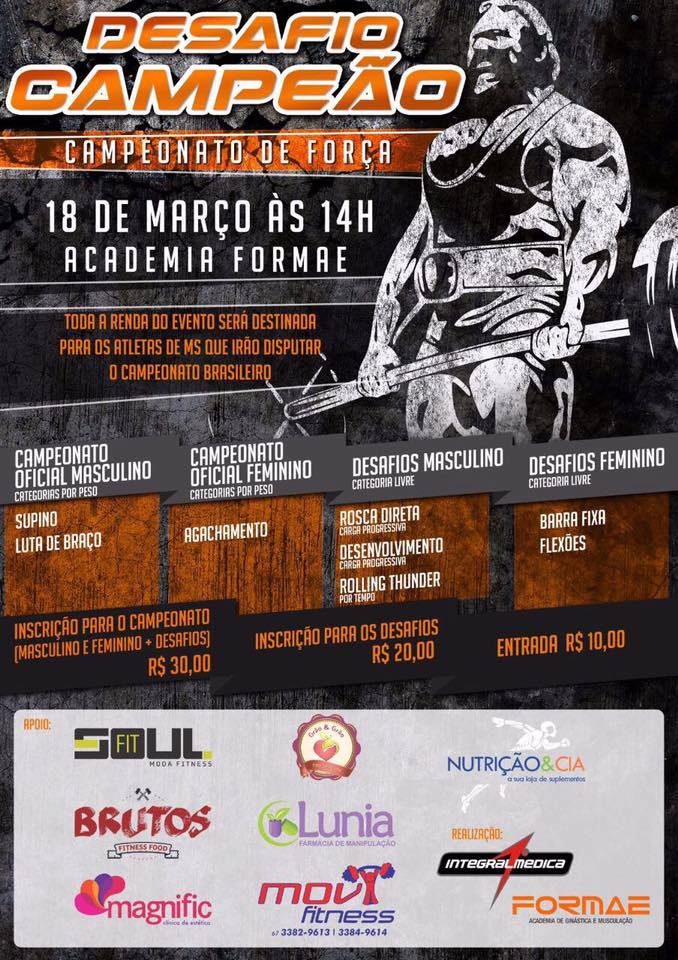 Academia realizará torneio na Capital para levantar recursos e apoiar atletas