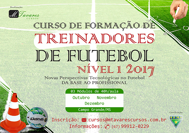Curso de Formação de Treinador de Futebol terá segunda edição a partir de outubro