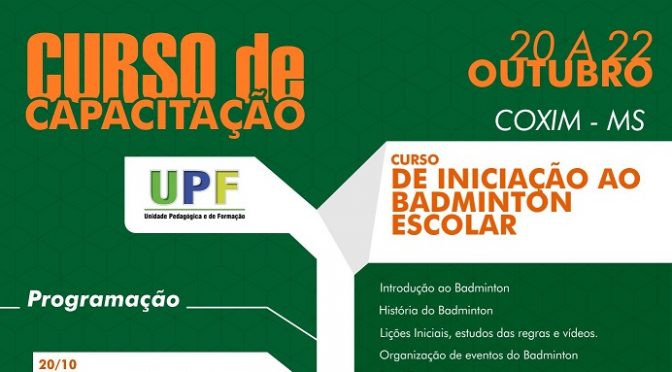 Coxim recebe curso de badminton neste final de semana