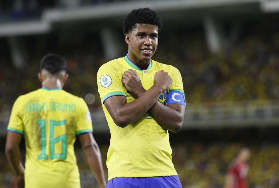 No Sul-Americano Sub-20, em 2023, Brasil bateu o Equador por 3 a 1