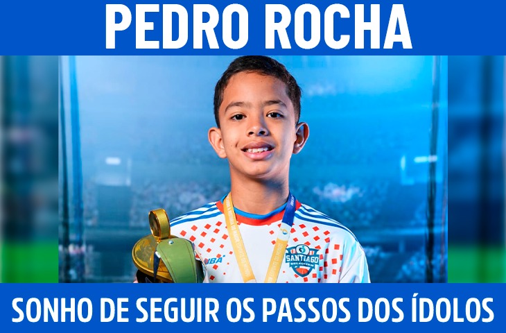 Pedro Rocha: o menino que sonha em seguir os passos dos ídolos e chegar ao futebol profissional