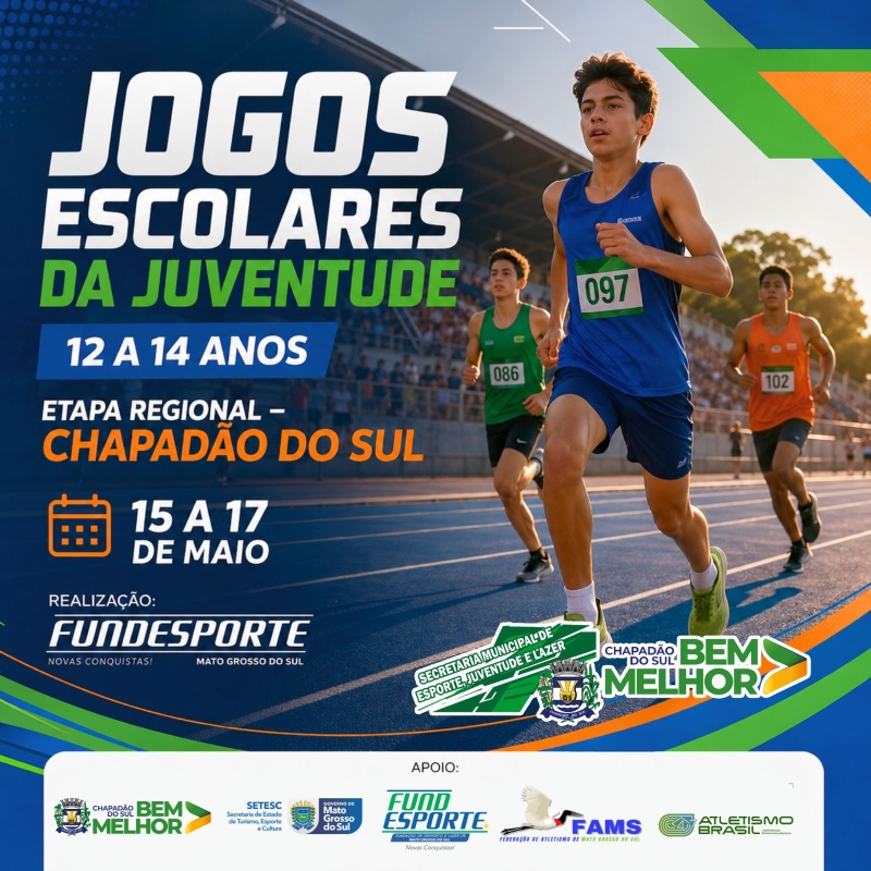 Chapadão do Sul realiza Seletiva Escolar de Atletismo para descobrir novos talentos da modalidade