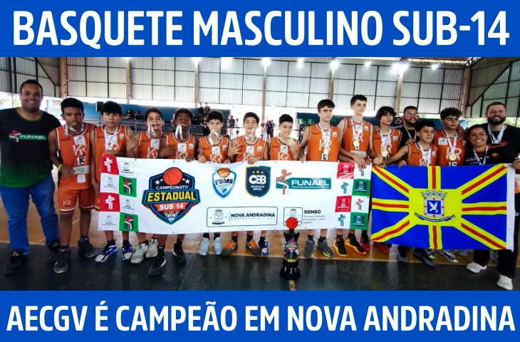 Campanha invicta garante título estadual Sub-14 à AECGV