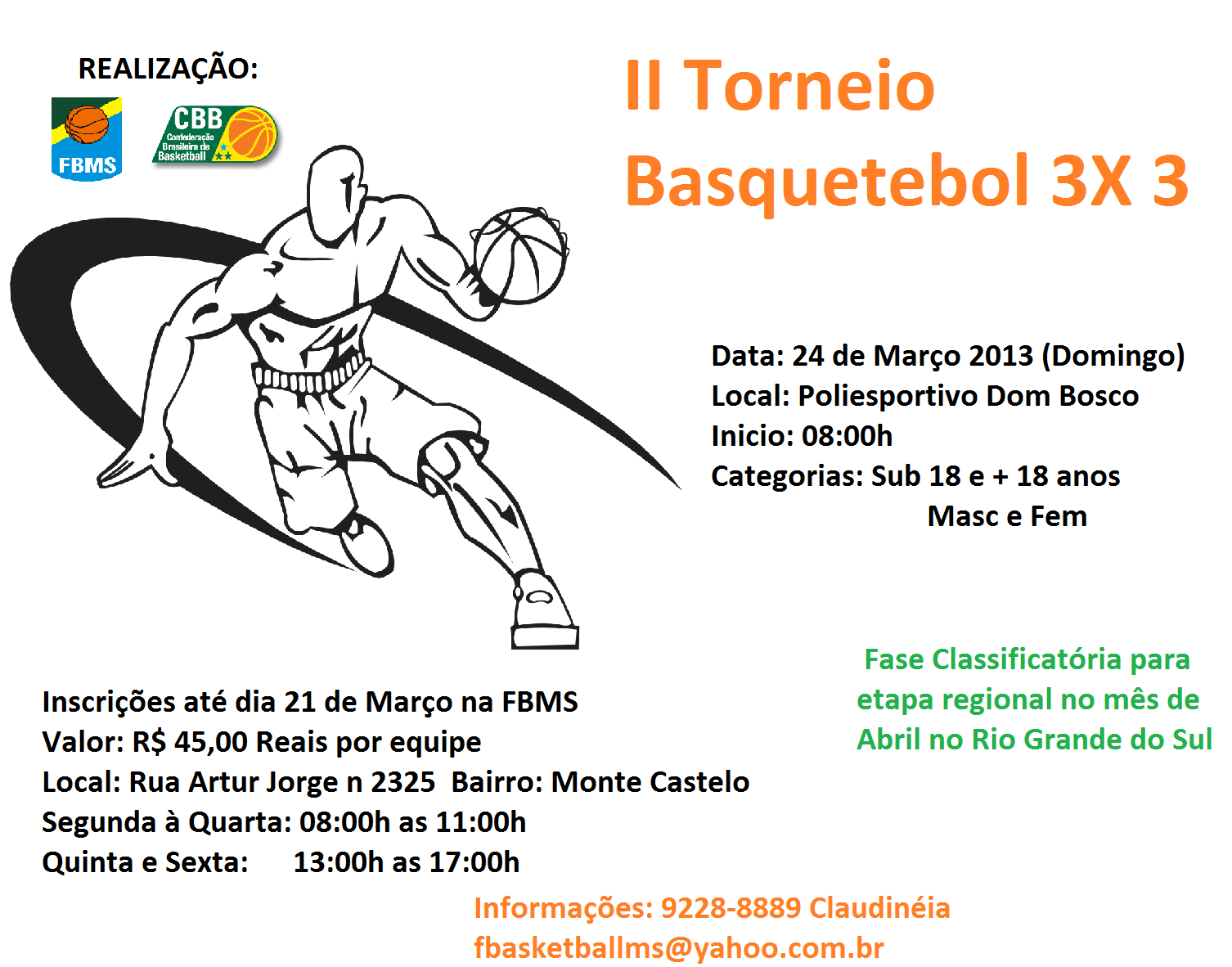II Torneio de Basquete 3x3 abre inscrições até o dia 21 de março