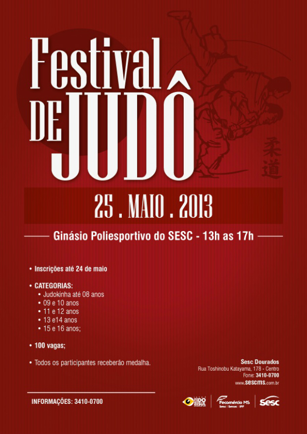 Inscrições abertas para Festival de Judô em Dourados