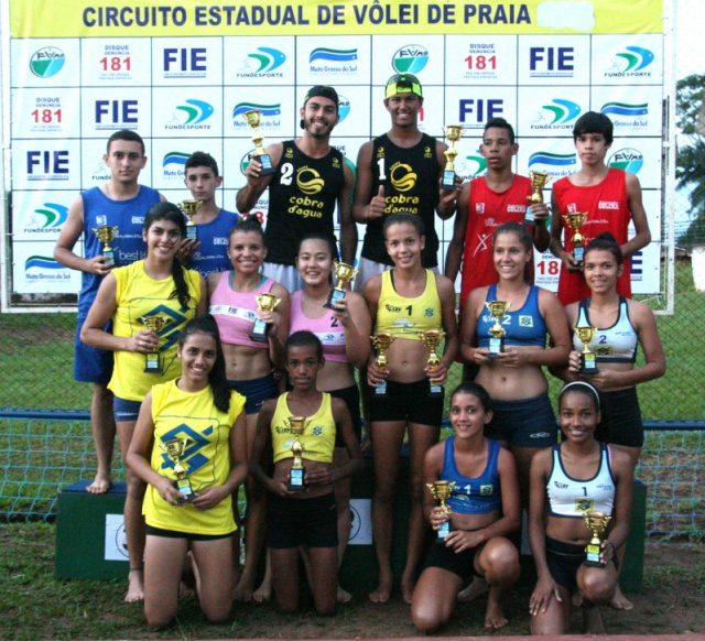 Atletas de Três Lagoas, Corumbá e Campo Grande vencem etapa de Vôlei de Praia sub-19 e 21