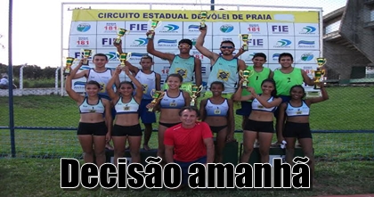 Etapa Estadual de vôlei de praia decide título neste domingo