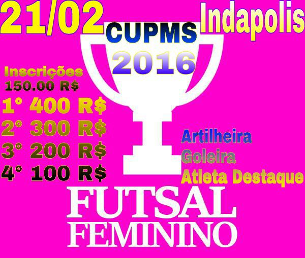 2ª CupMS de Futsal Feminino abre inscrições no interior de MS