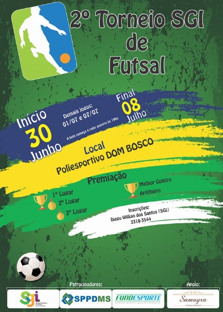 2º Torneio SGI de Futsal abre inscrições em Campo Grande