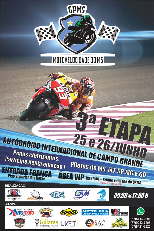 Autódromo sedia terceira etapa do Estadual de Motovelocidade