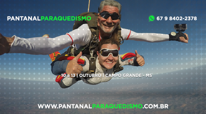 Campo Grande sedia a 1ª edição do Pantanal Radical de Paraquedismo