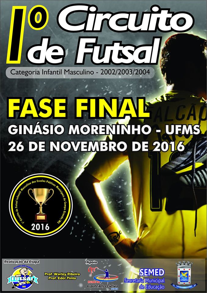 Final do Circuito de Futsal Escolar acontece no dia 26