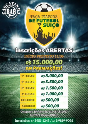 Taça Itaporã de Suíço dará R$ 15 mil em premiação