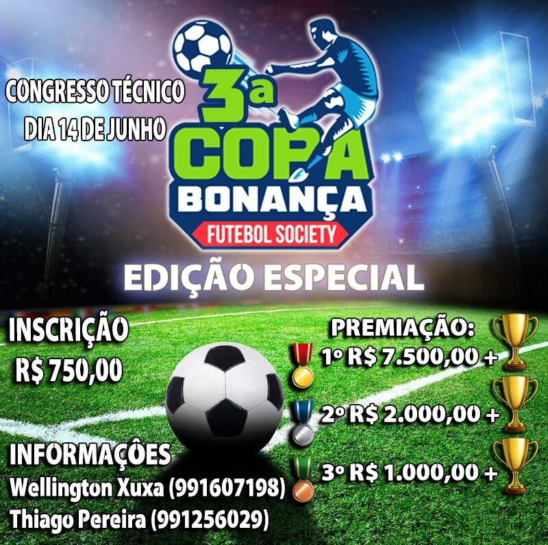 3ª Copa Bonança segue com inscrições abertas