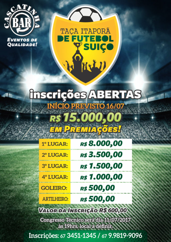 Taça Itaporã de Suíço segue com inscrições abertas