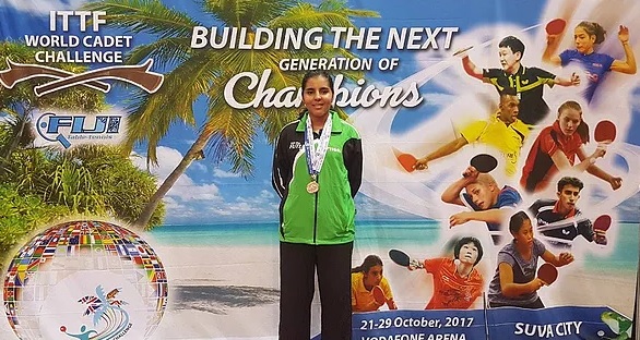 Mesatenista de MS comemora medalhas em Mundial