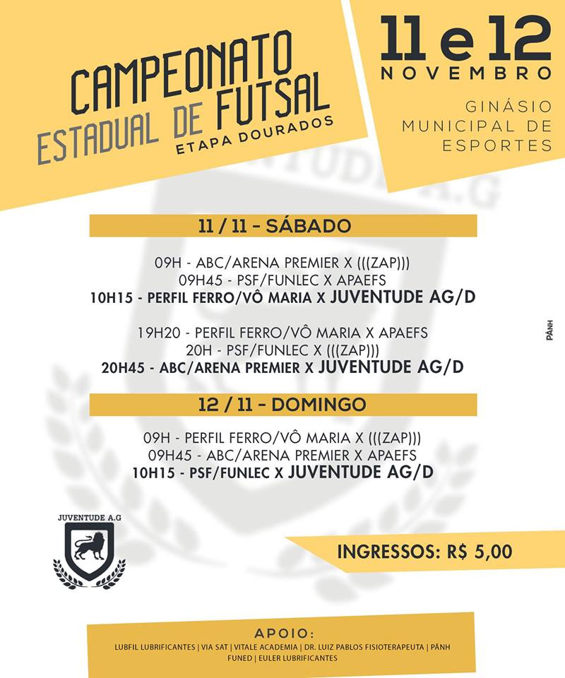 Dourados recebe etapa do estadual de futsal