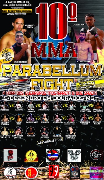 Dourados recebe o 10º Parabellum Fight no dia 15