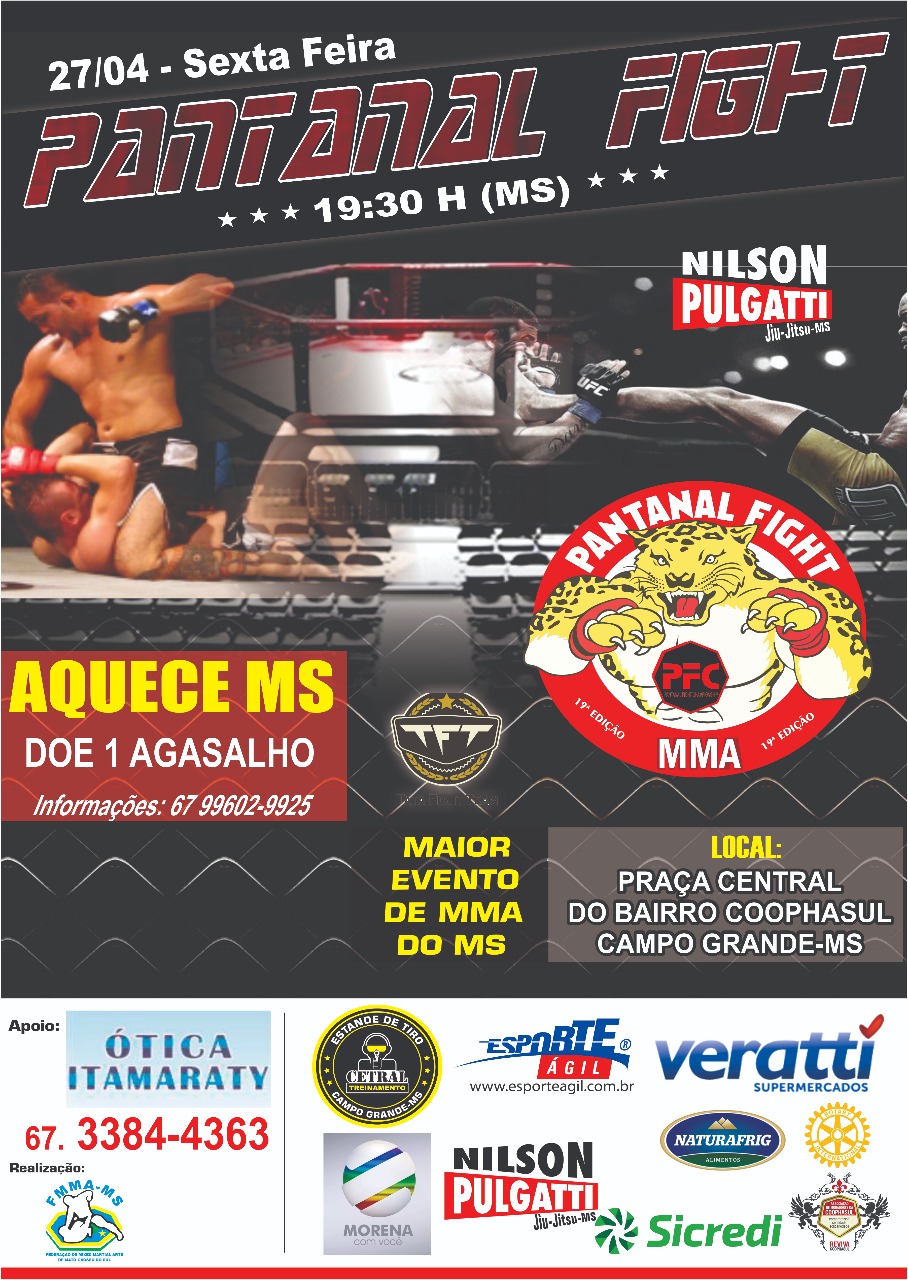 Pantanal Fight terá edição especial nesta 6ª em Campo Grande