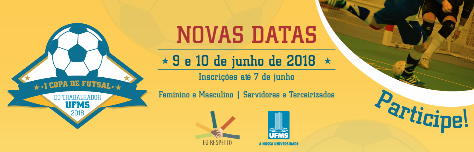 I Copa de Futsal do Trabalhador é adiada e inscrições são prorrogadas