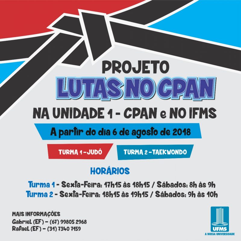 Projeto Lutas na UFMS abre 40 vagas para comunidade acadêmica