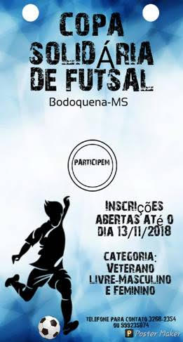 Prefeitura Municipal de Bodoquena realiza 1ª Copa Solidária