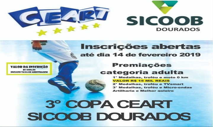Seguem abertas as inscrições para 3ª Copa Ceart