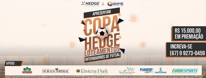 Copa Hedge de Futsal vai oferecer R$ 15 mil em prêmios