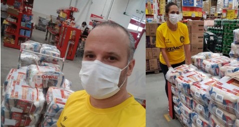 Vedacit Vôlei Guarulhos doa 510 Kg de alimentos para famílias