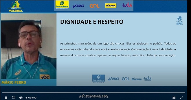 Palestra virtual da CBV aborda arbitragem no vôlei de praia