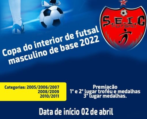 Últimas semanas para as inscrições na Copa Interior de Futsal de Base 