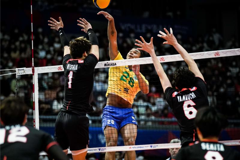 Seleção masculina encerra fase da Liga das Nações com vitória sobre o Japão