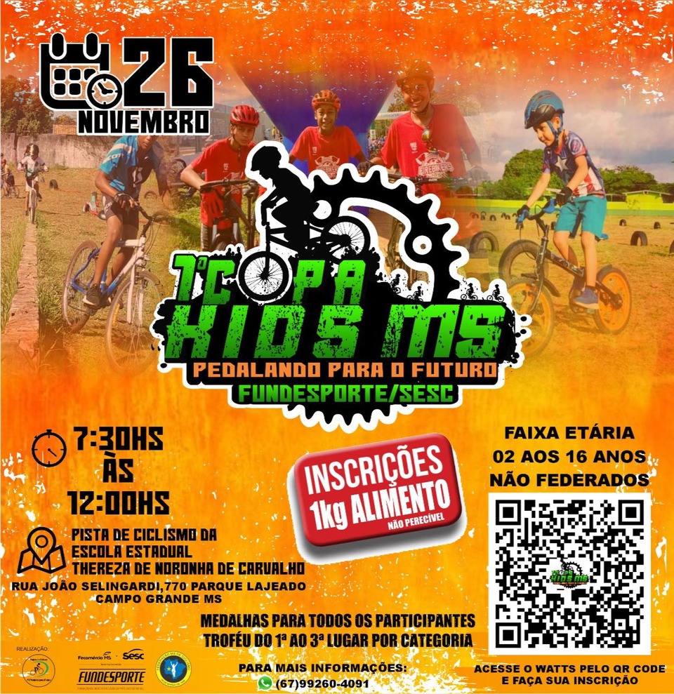 Federação de Ciclismo abre inscrições para 1ª Copa Kids de MTB