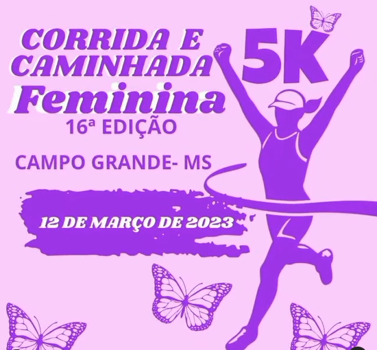 Acontece em março a 16º edição da Corrida e Caminhada Feminina