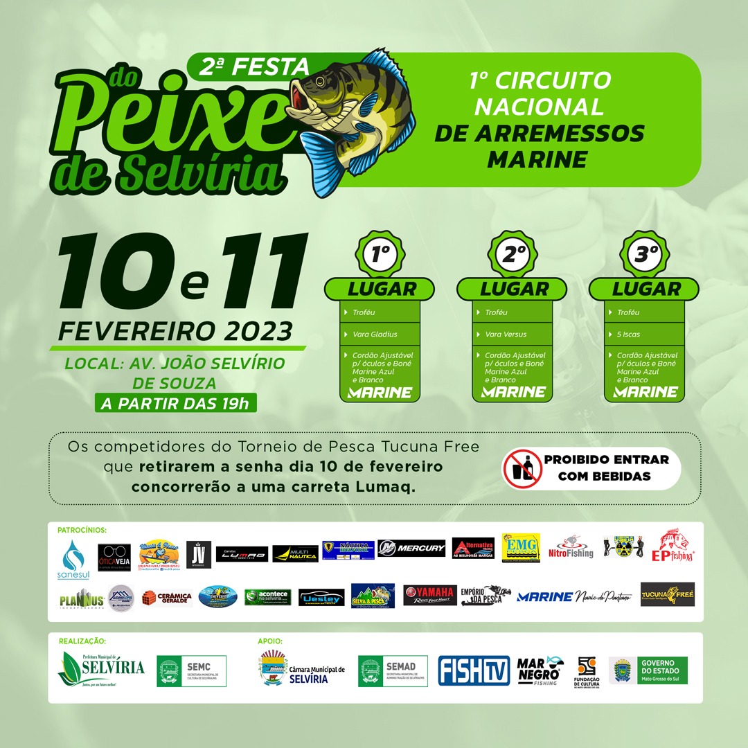 Torneio de Pesca e Campeonato de Arremesso acontece em Selvíria
