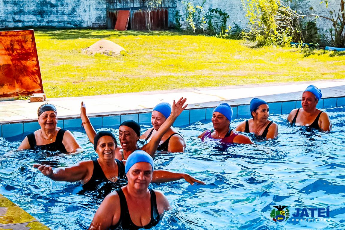 Aulas de Hidroginástica estão sendo ofertadas para pessas de 60 anos em Jateí