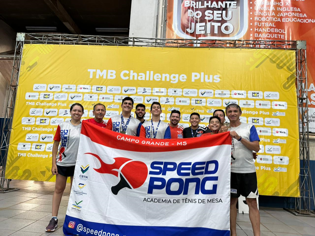 Academia Speed Pong de tênis de mesa brilha no TMB Challenge Plus