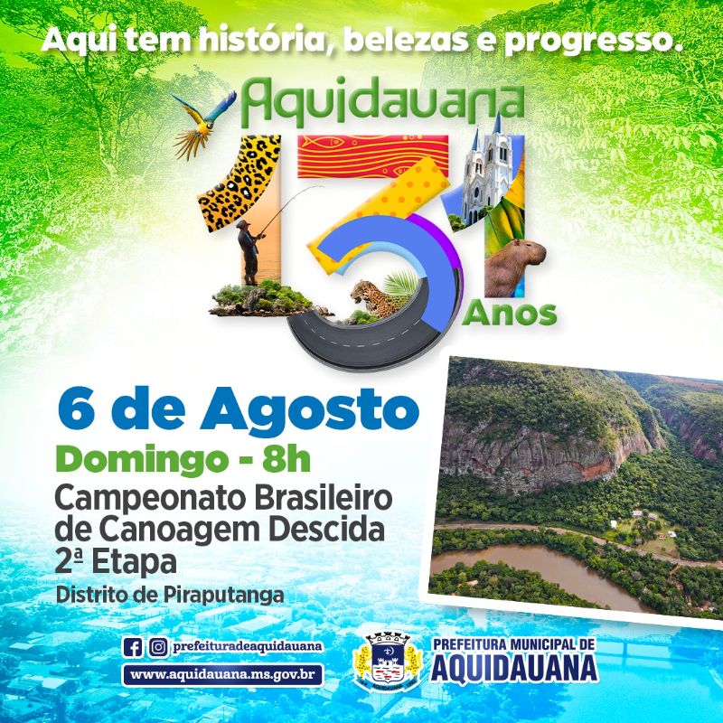 Campeonato Brasileiro de Canoagem Descida acontece neste domingo