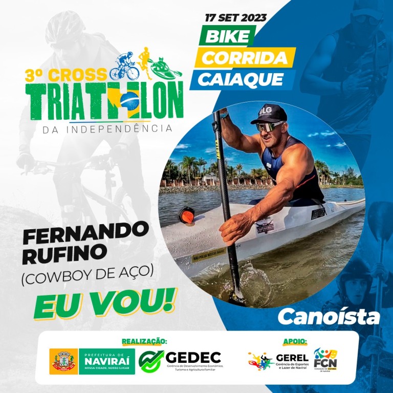Fernando Rufino irá participar do 3º Cross Triathlon da Independência