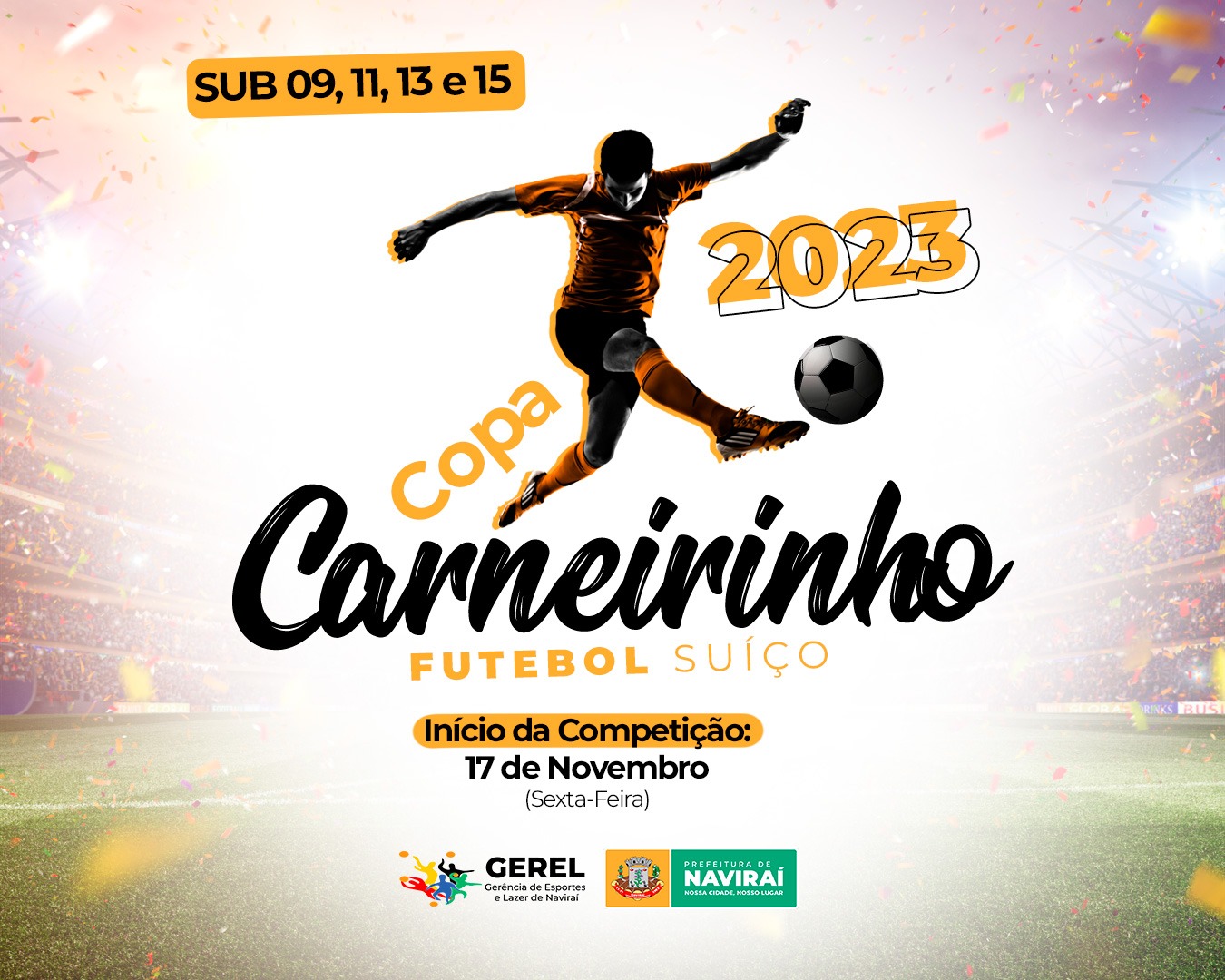 Prefeitura de Naviraí abre a 3ª Copa Carneirinho de Futebol Suíço