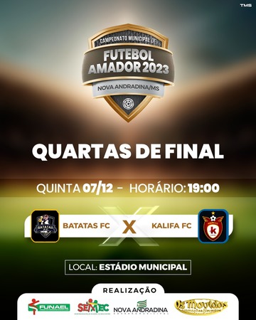 Times de Nova Andradina classificados para as quartas de final de Campeonato