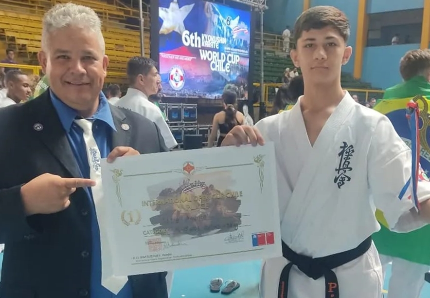 Atletas de MS brilham em competição mundial de karatê, no Chile