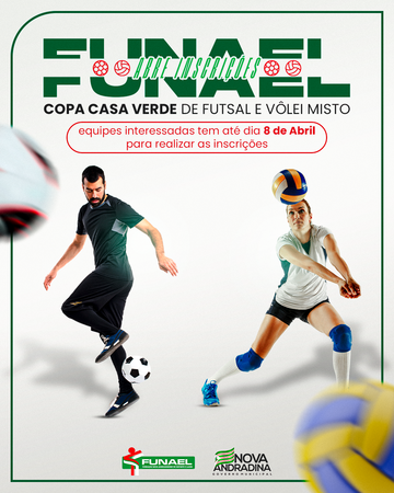 Nova Andradina abre inscrições para a Copa Casa Verde de Futsal e Vôlei