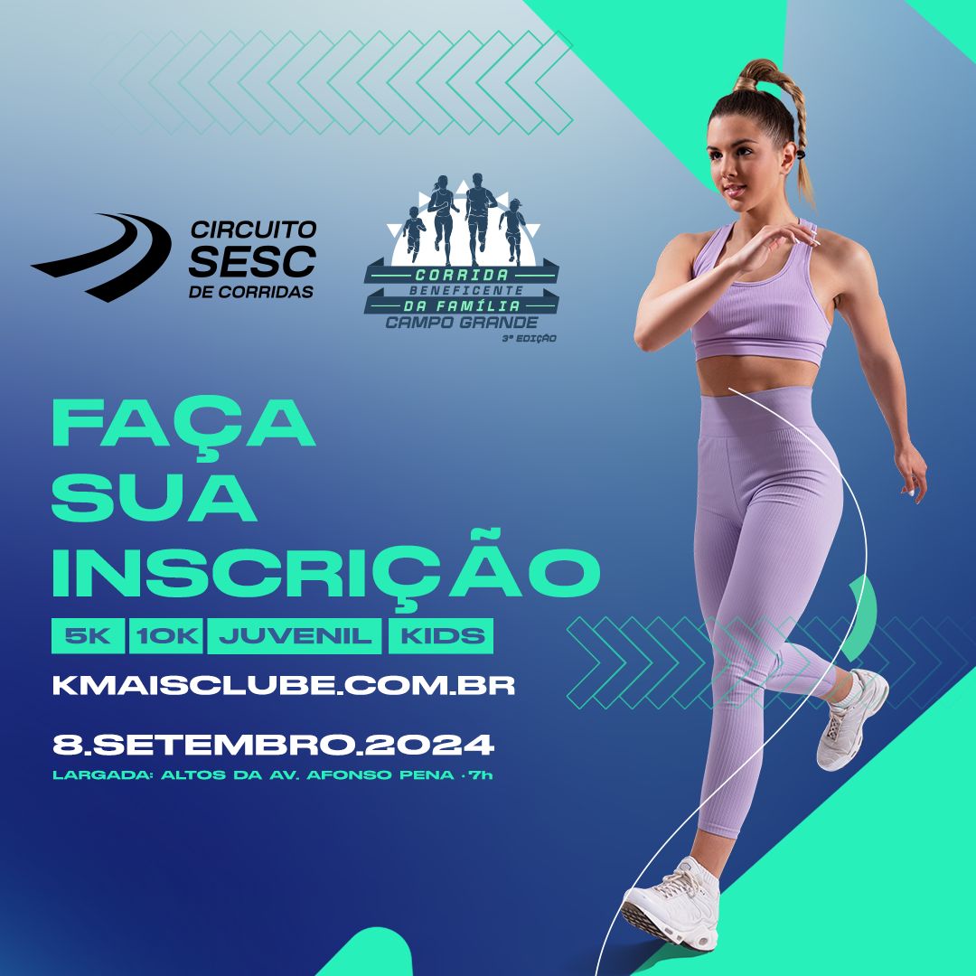 Inscrições para a 3ª edição do Circuito Sesc de Corridas estão abertas