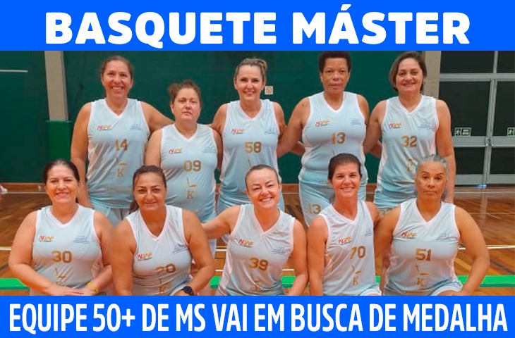 Equipe 50+ de MS vai em busca de medalha no Brasileiro de Basquetebol Master