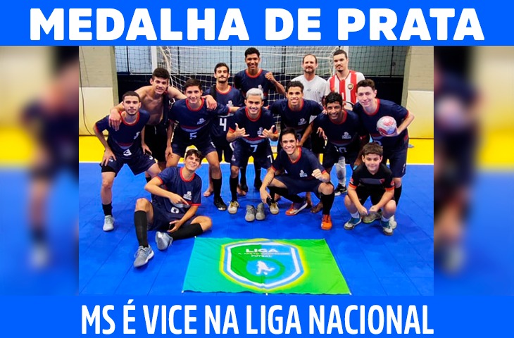Mesmo sem apoio, equipe de MS é vice no Brasileiro de Ligas de Futsal 