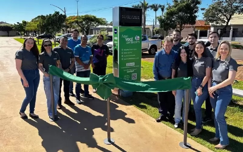 Inauguração de estação de água na Pista de Atletismo em Chapadão do Sul