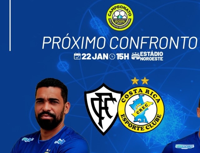 Costa Rica faz sua 2ª partida em Aquidauana no Estadual nesta quarta