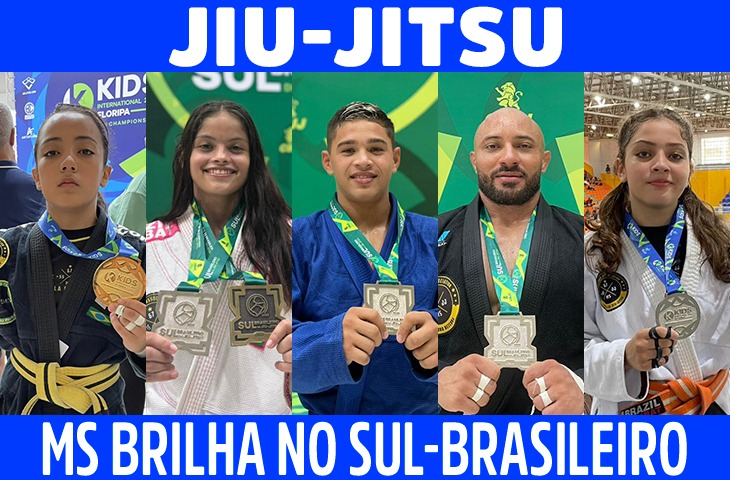 Atletas de MS faturam seis medalhas no Sul-Brasileiro de Jiu-jitsu