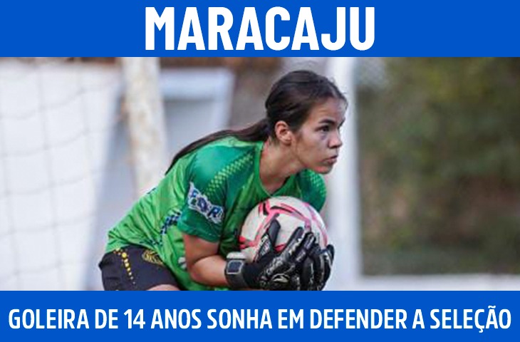 Em Maracaju, goleira de 14 anos sonha em vestir a camisa da seleção brasileira